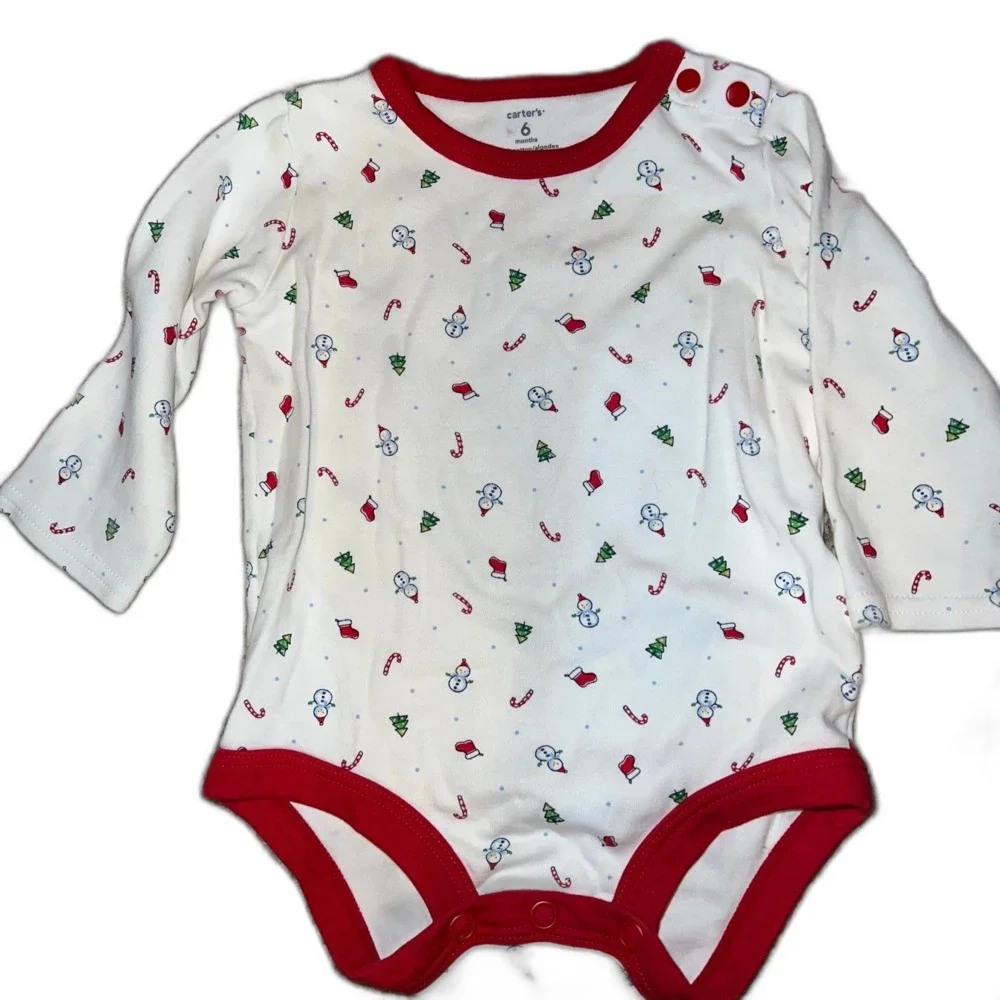 Carters Christmas Long Sleeve Shirts 6 Months